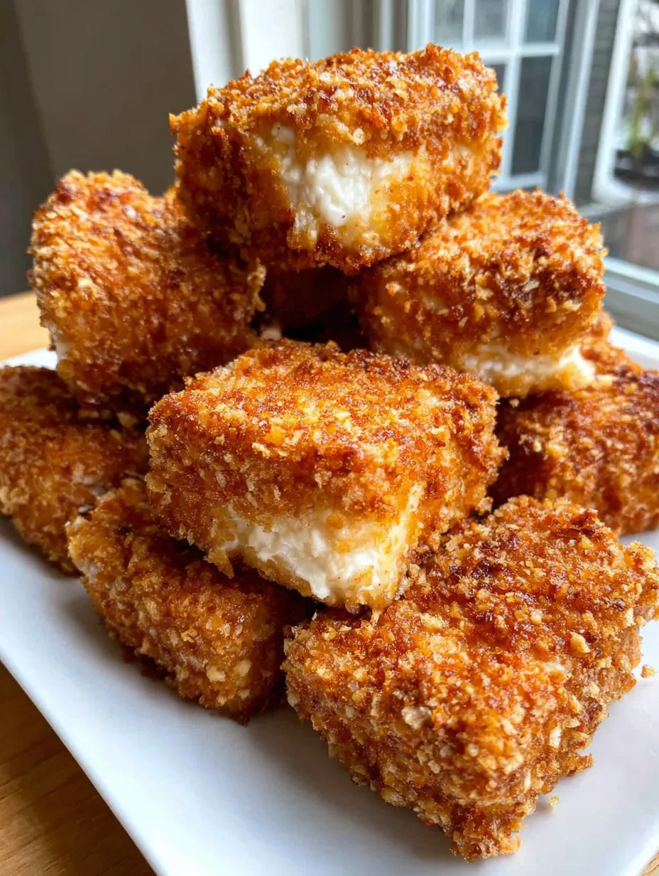 Eine Platte mit einer großen Anzahl von frittierten Fleischstücken auf einem Tisch.