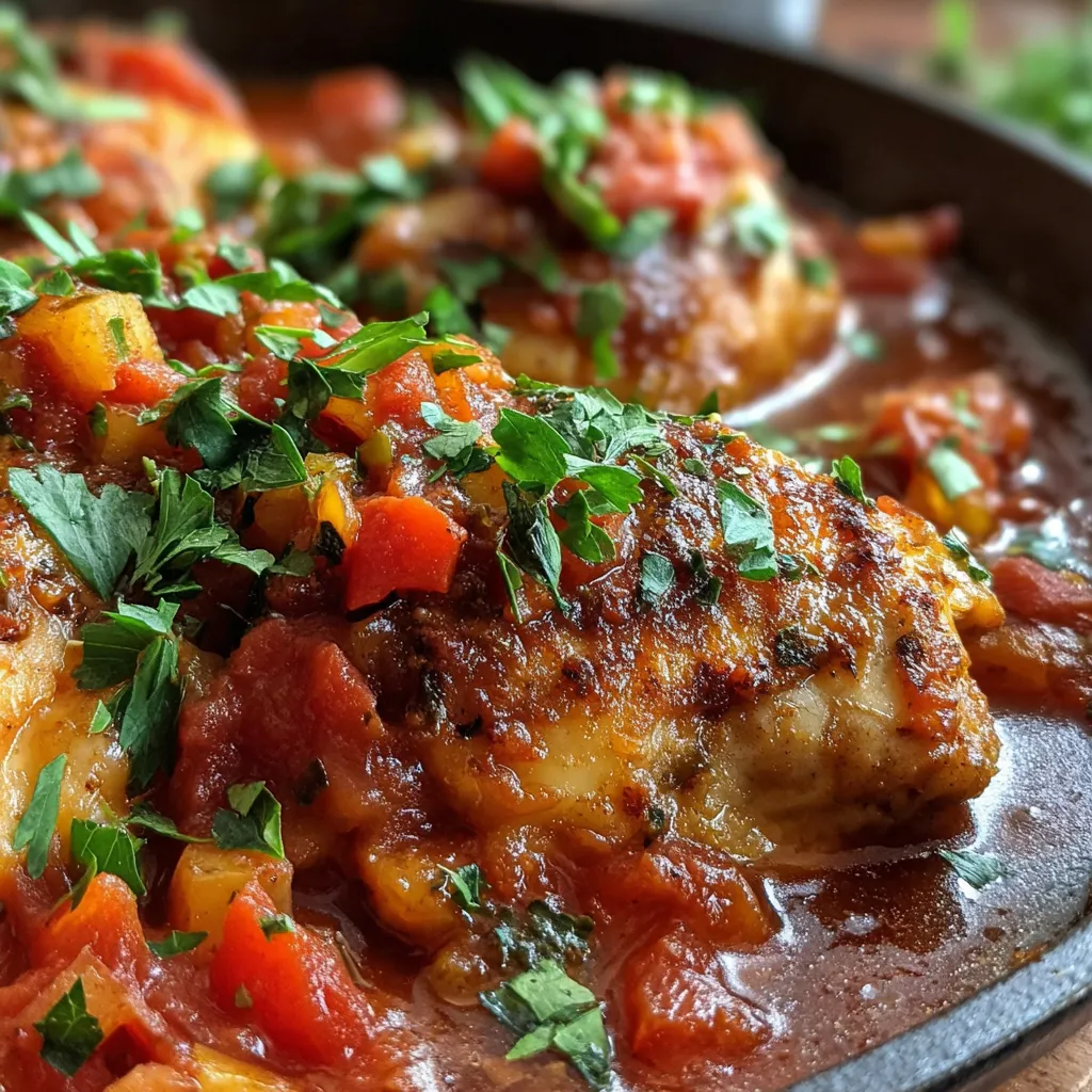Ein Schüssel mit gegrilltem Fleisch, das in einer Tomatensoße serviert wird.