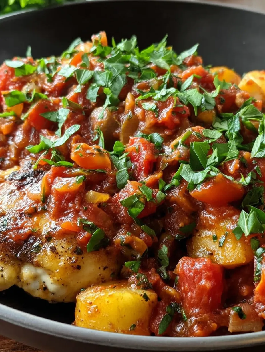 Eine Schüssel mit einer Mischung aus Fleisch, Tomaten, Zwiebeln und Sauce.