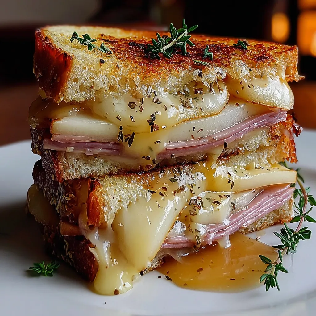 Ein Sandwich mit verschiedenen Zutaten wie Käse, Zwiebeln und Salz auf einem weißen Teller.