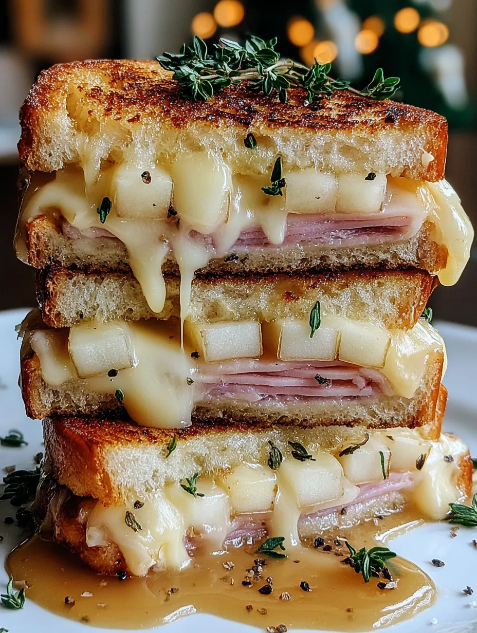 Eine Schicht aus Käse und Sauce auf einem Sandwich.