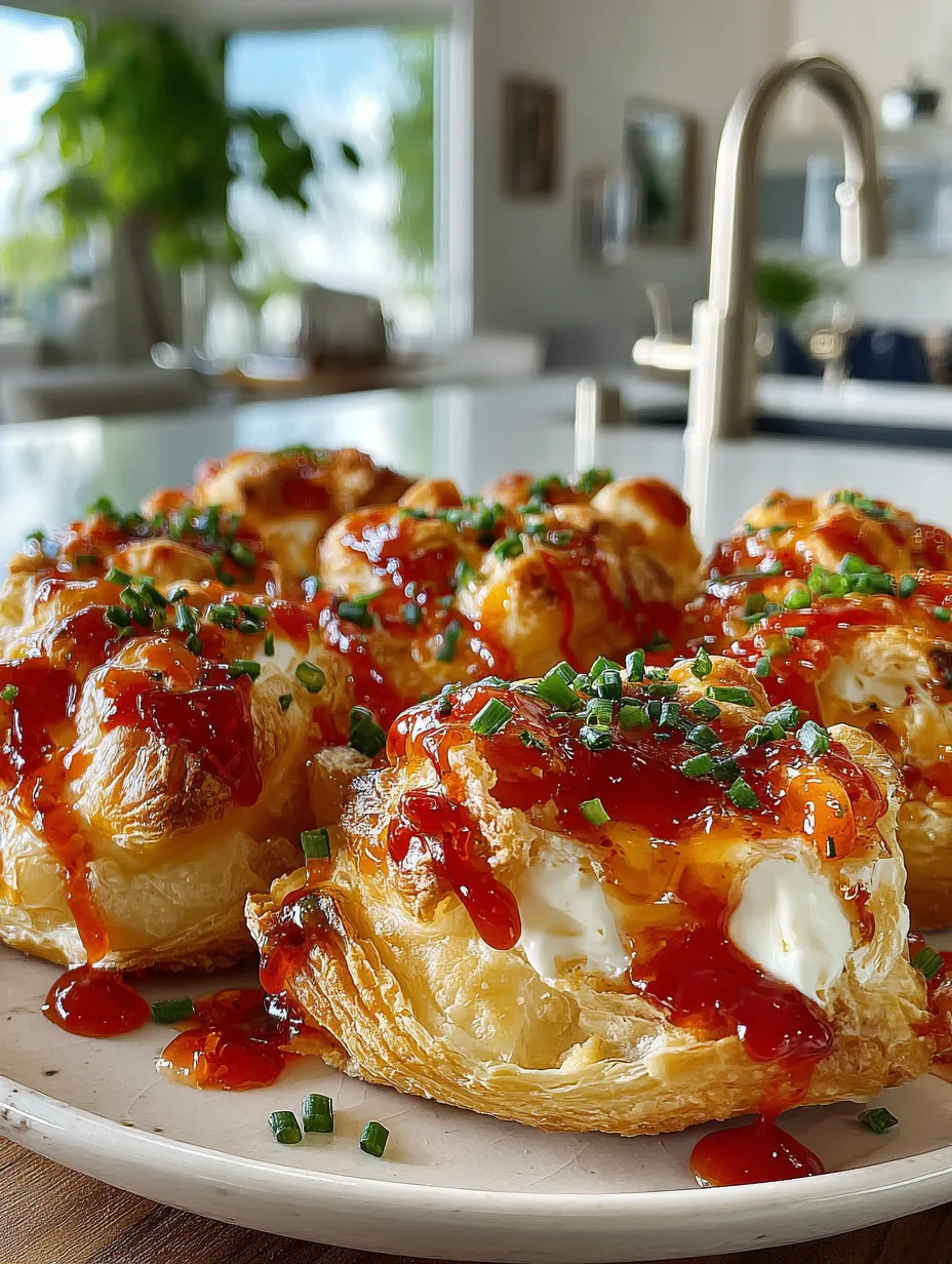 Eine Tafel mit sechs Käsekuchen, die mit Ketchup besetzt sind.