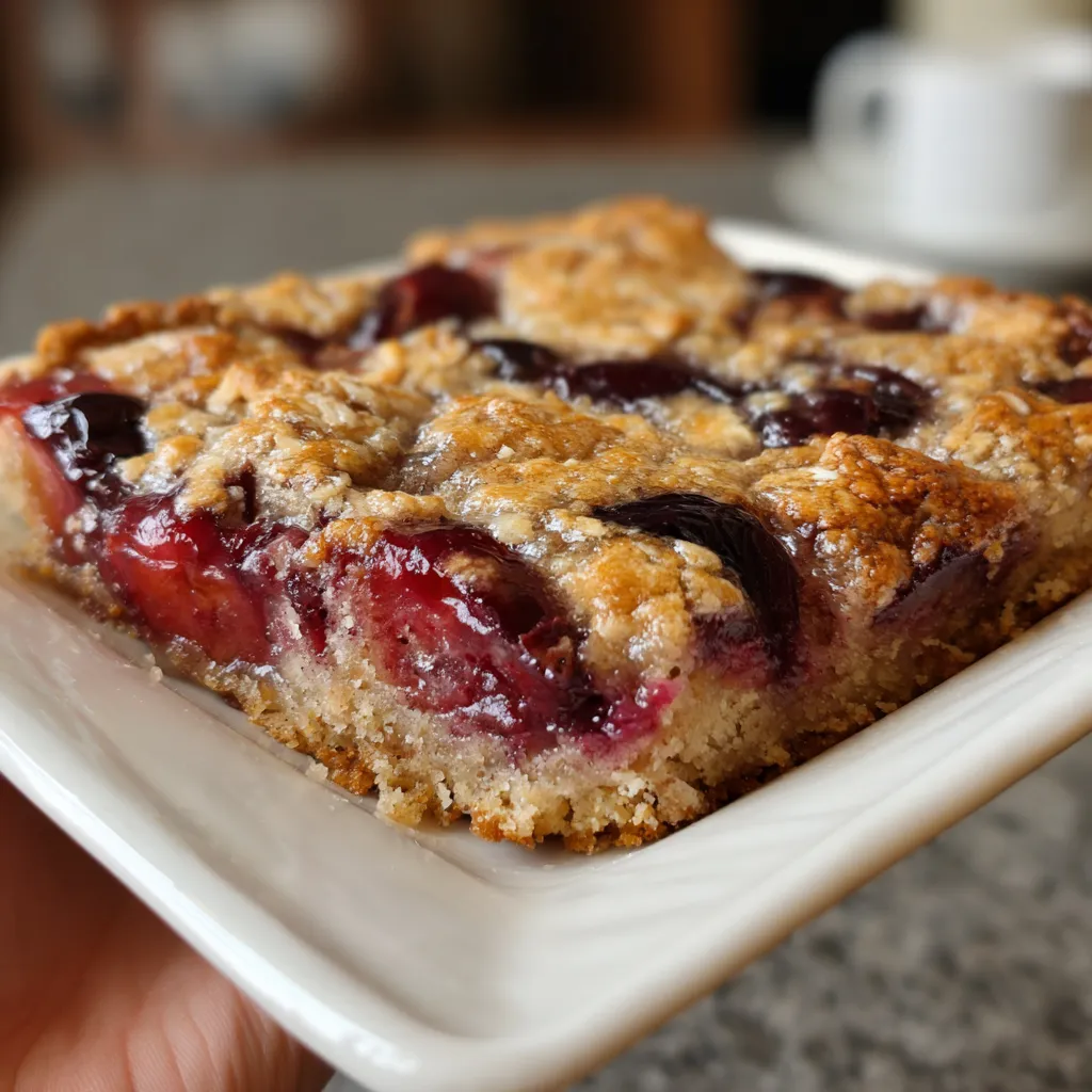 Ein weißer Teller mit einem Stück Kuchen auf dem Dach.