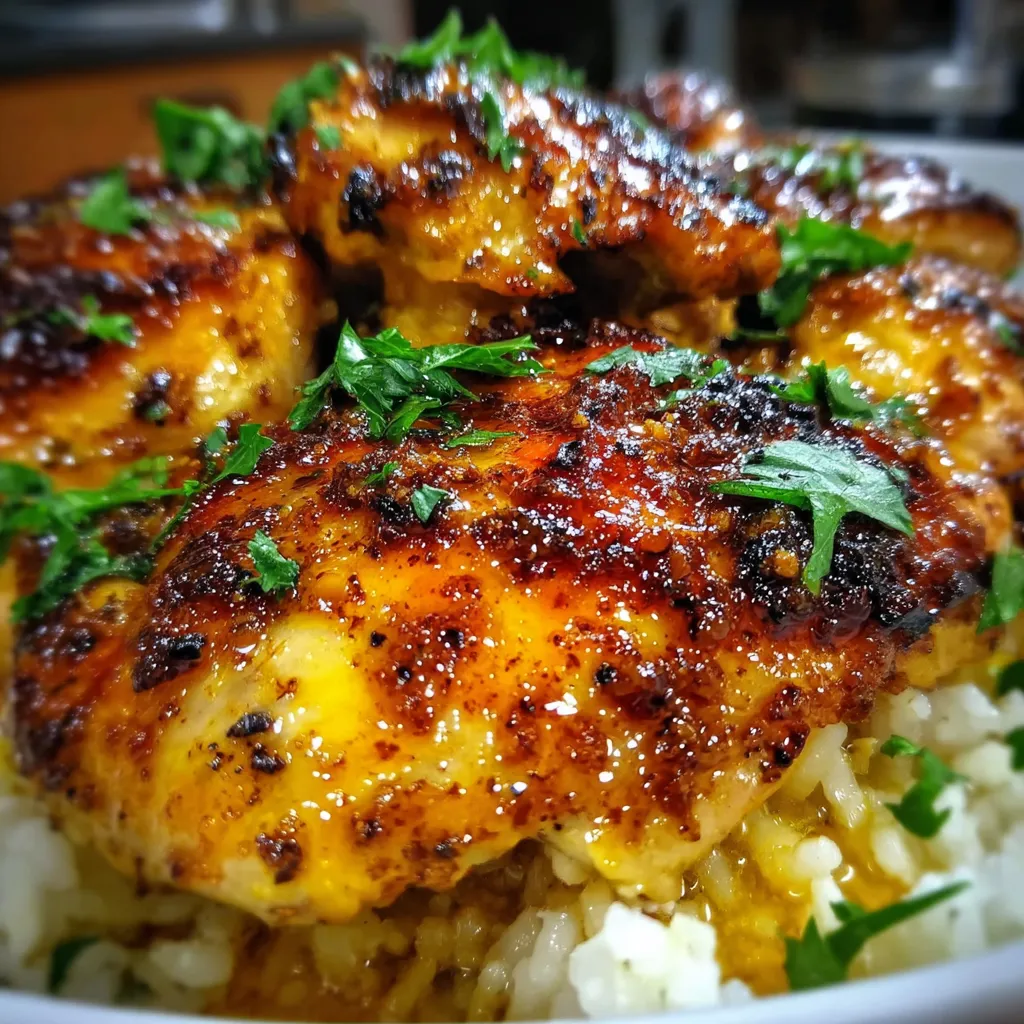 Ein Bild von Chicken mit grünen Zwiebeln und einer Sauce.