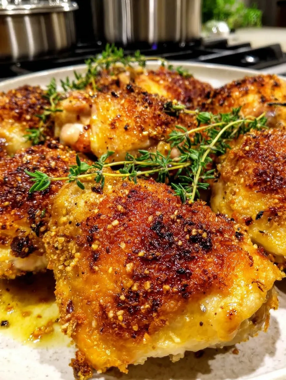 Eine Platte mit frisch zubereiteten Chicken-Knöcheln, die mit Parsley garniert sind.