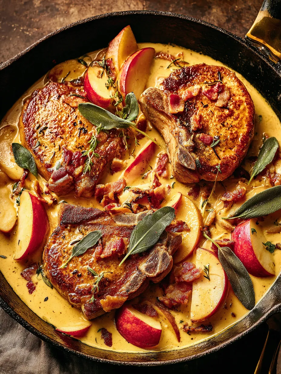 Eine Schüssel mit gegrilltem Fleisch und Apfelstücken.