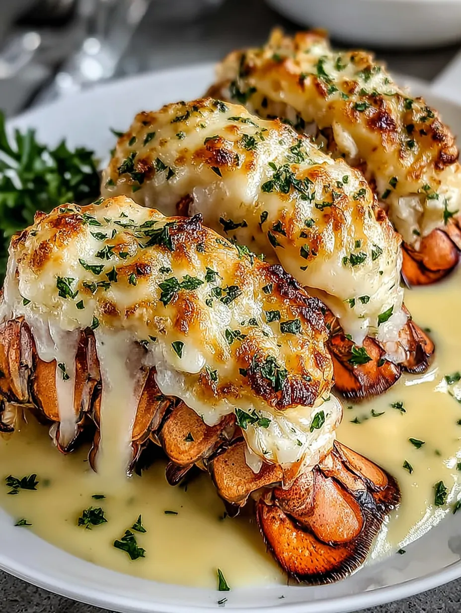 Zwei lobster-Taillen mit garlic cream.