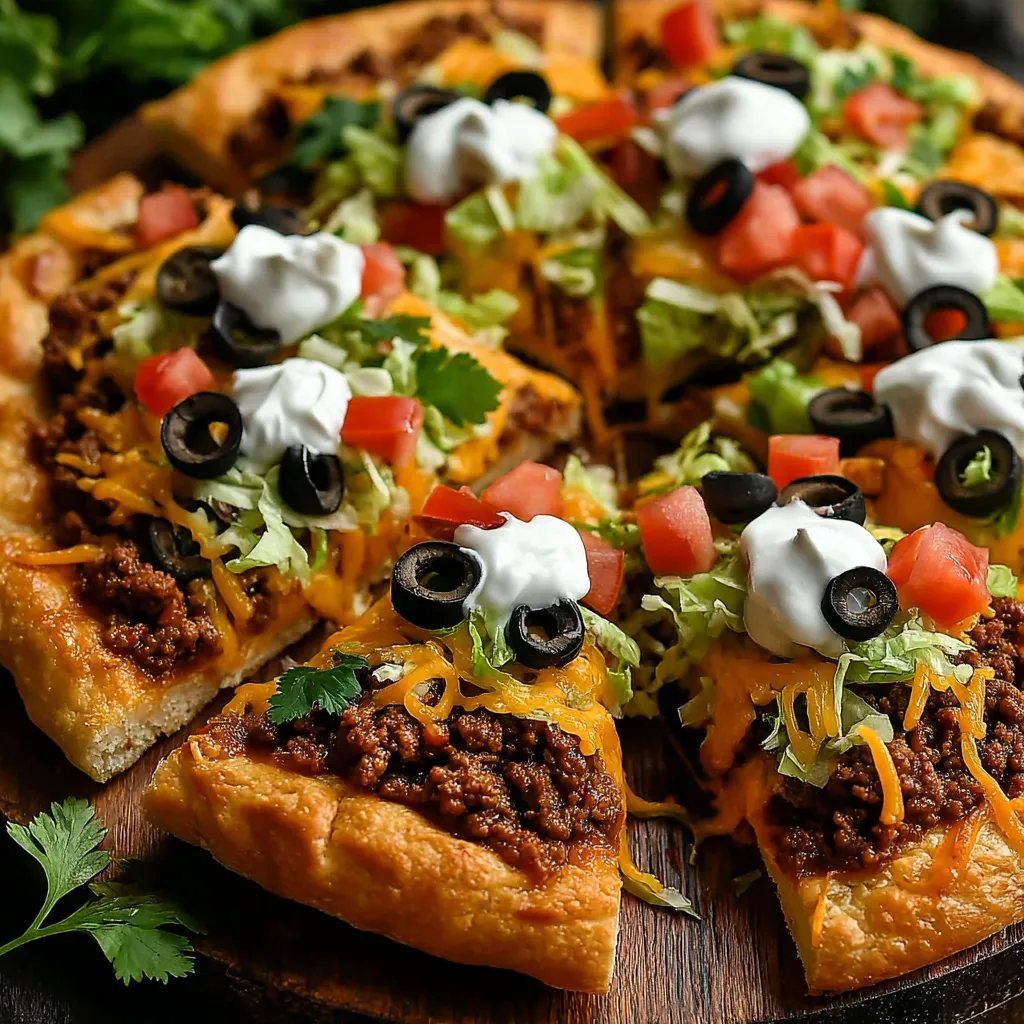 Eine Pizza mit verschiedenen Zutaten wie Tomaten, Oliven, Käse und Chili.