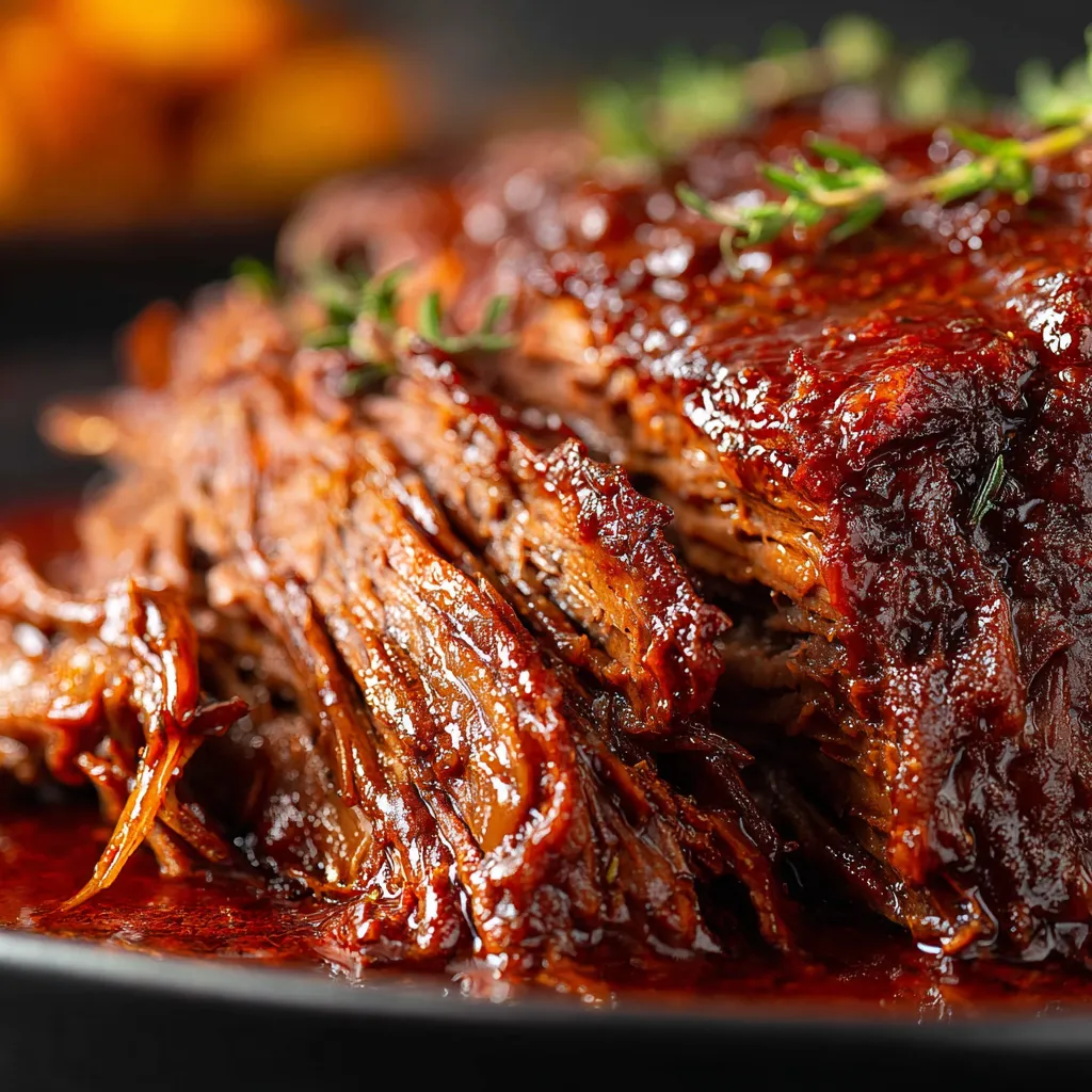 Eine schmackhafte Beefsteak mit viel Gewürz auf einem Teller.