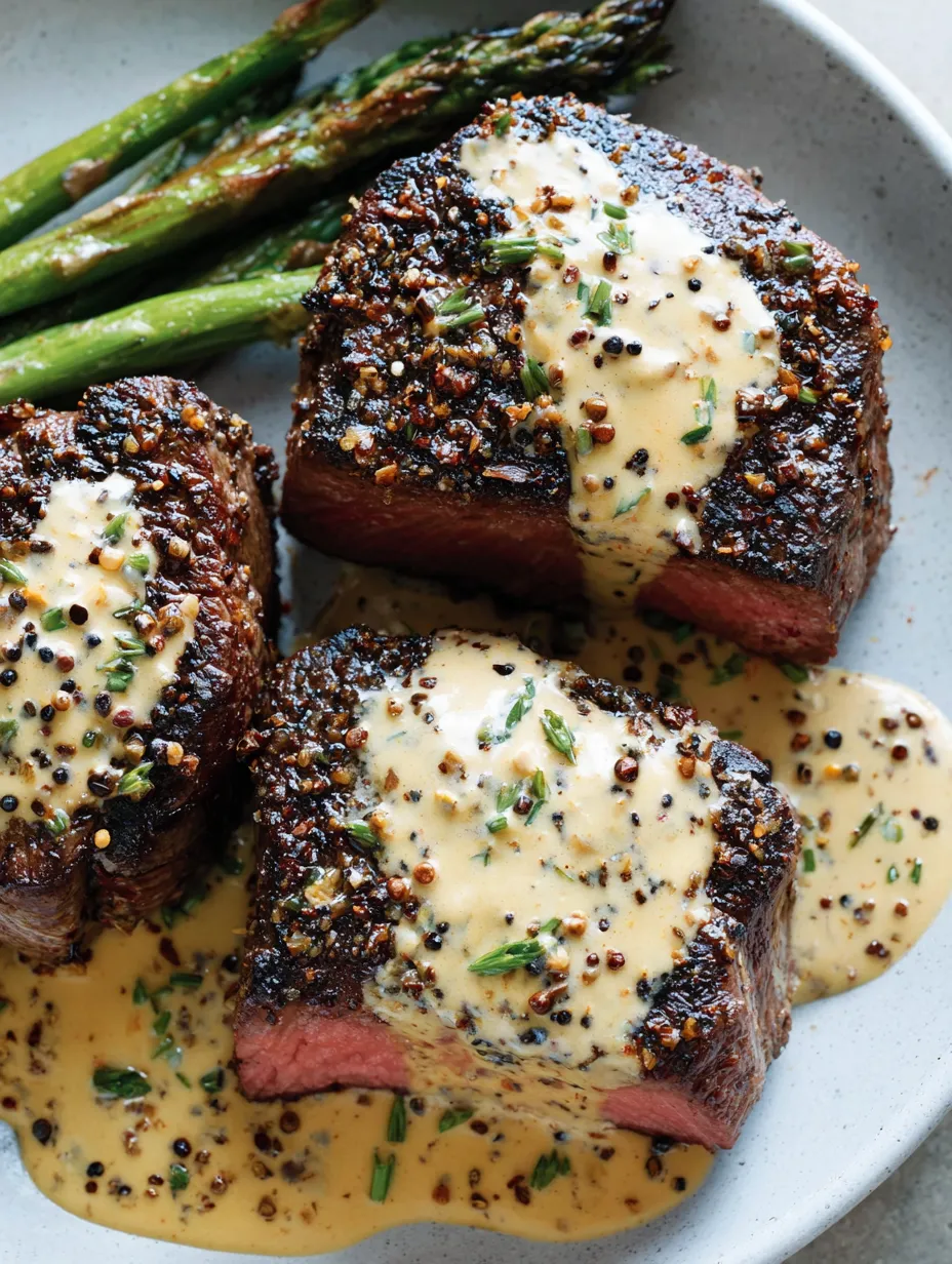 Eine Platte mit gegrilltem Steak und Sauce.