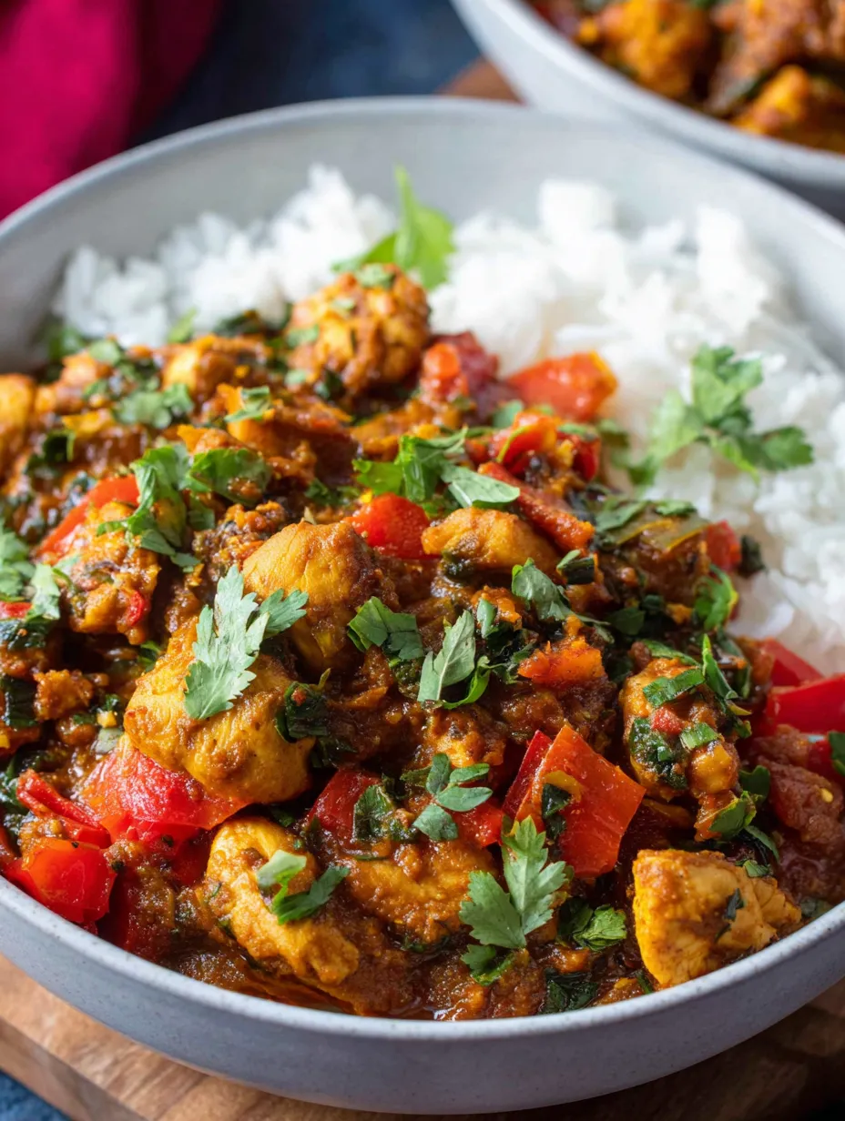 Ein Schüssel mit Rice und Chicken.
