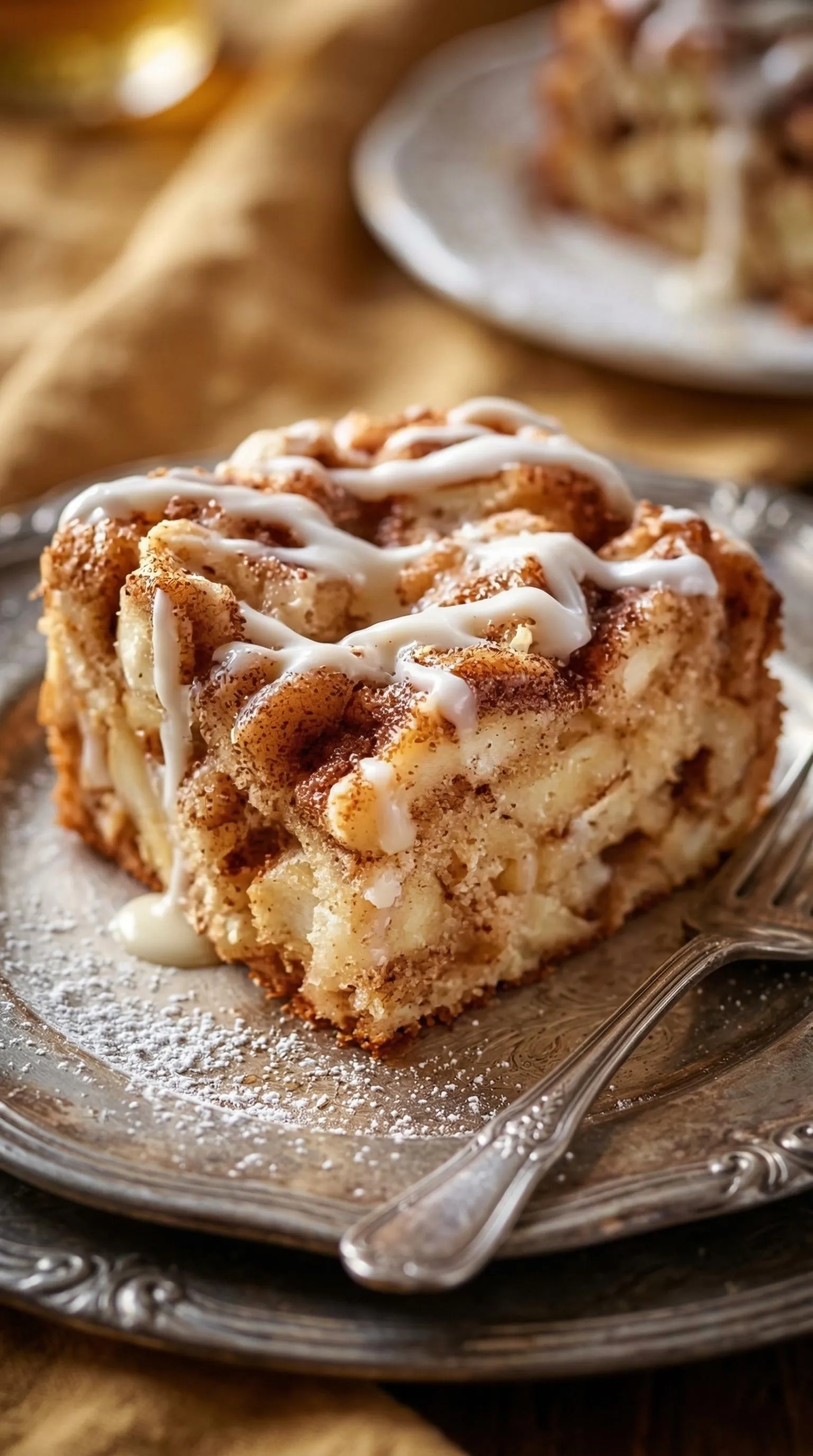 Ein Apfelkuchen mit Zimtschnecken und Saftiger Zimtschnecken Apfelkuchen.