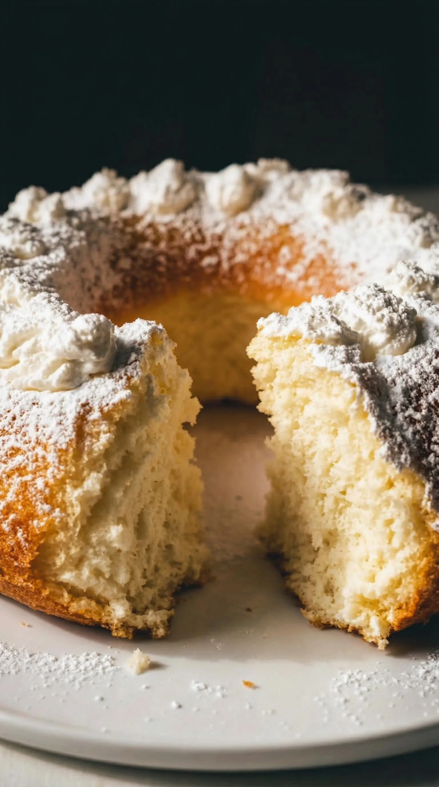 Ein ultracremiger Zitronen-Joghurtkuchen mit weißem Teig und Zitronen-Joghurt.