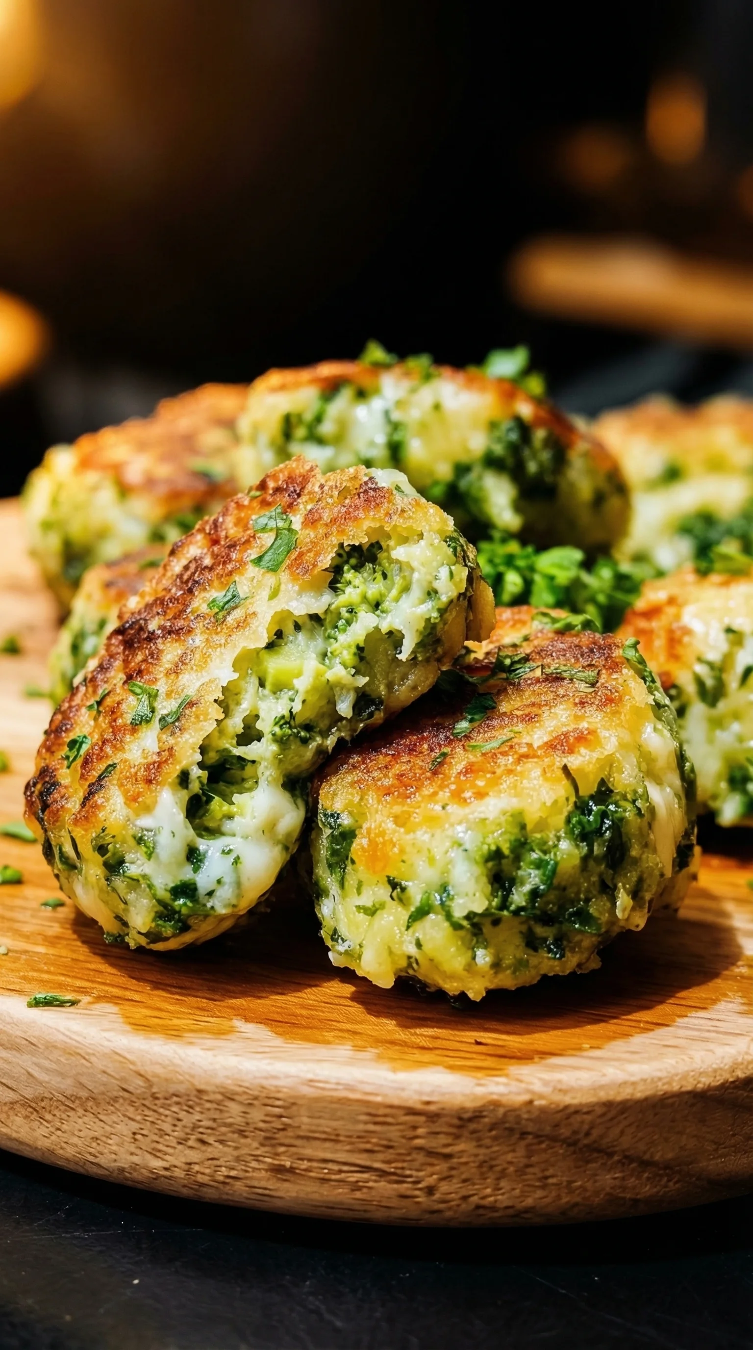 Ein Bild von Brokkoli Nuggets mit Käse und Haferflocken.