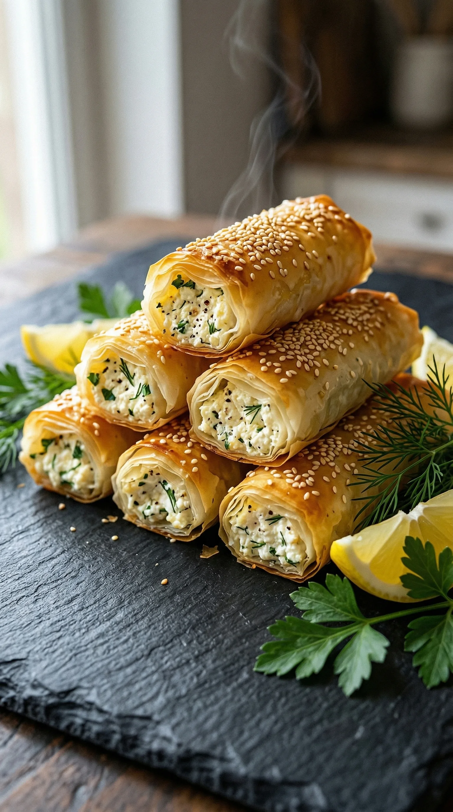 Oven Fried Feta Rolls Knusprig und Lecker Genießen.