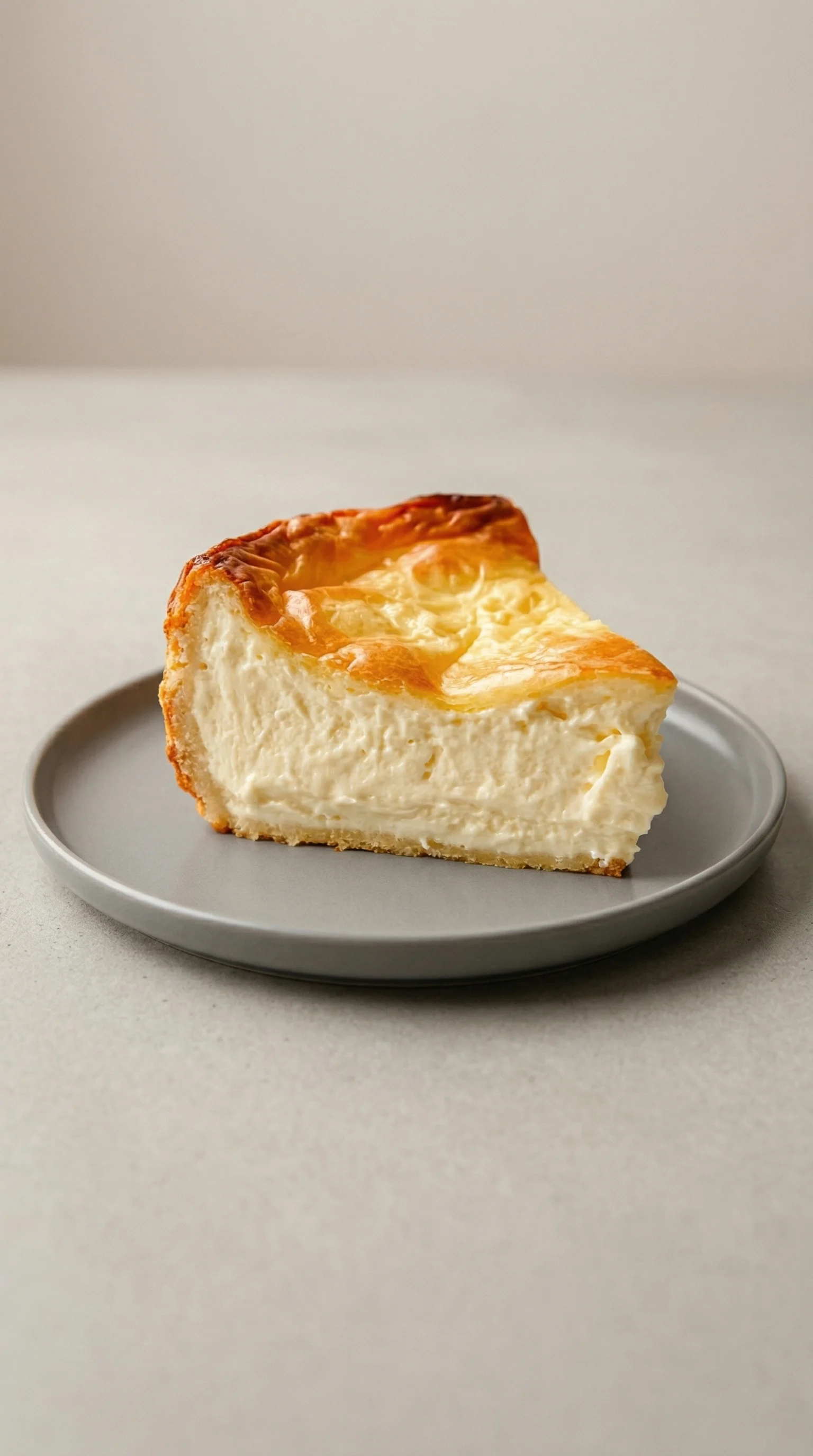 Ein St&uuml;ck K&auml;sekuchen auf einem Plate.