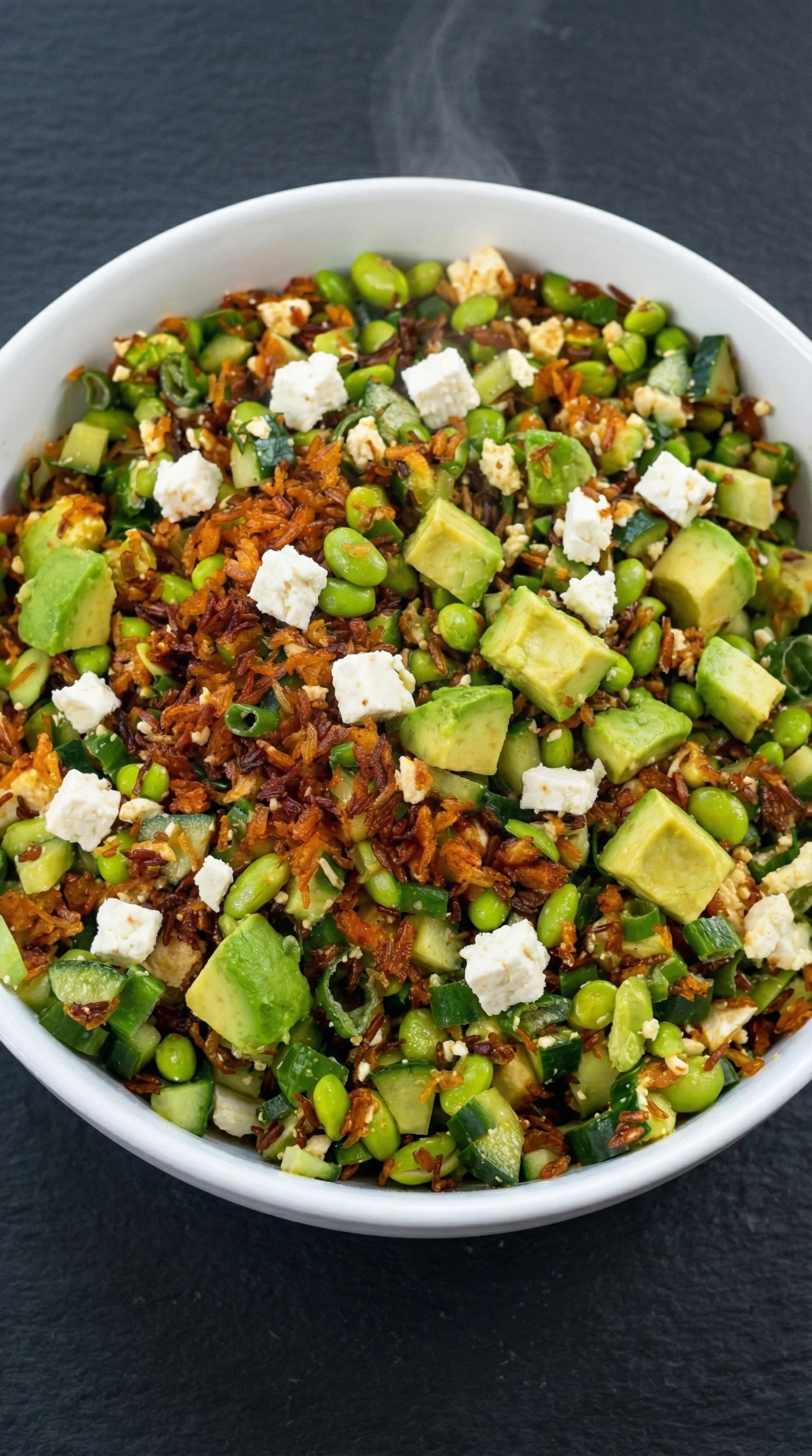 A bowl of crispy Reissalat.