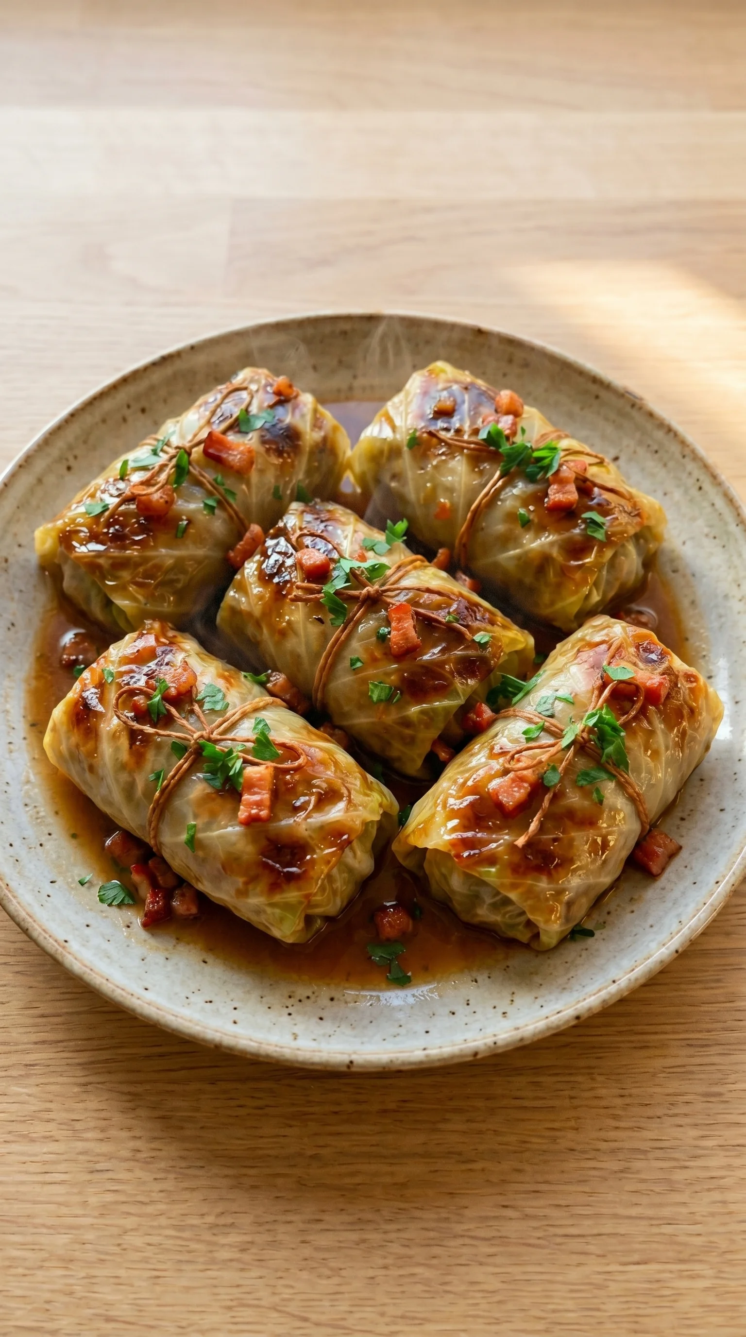 A plate of food with a sauce on it.