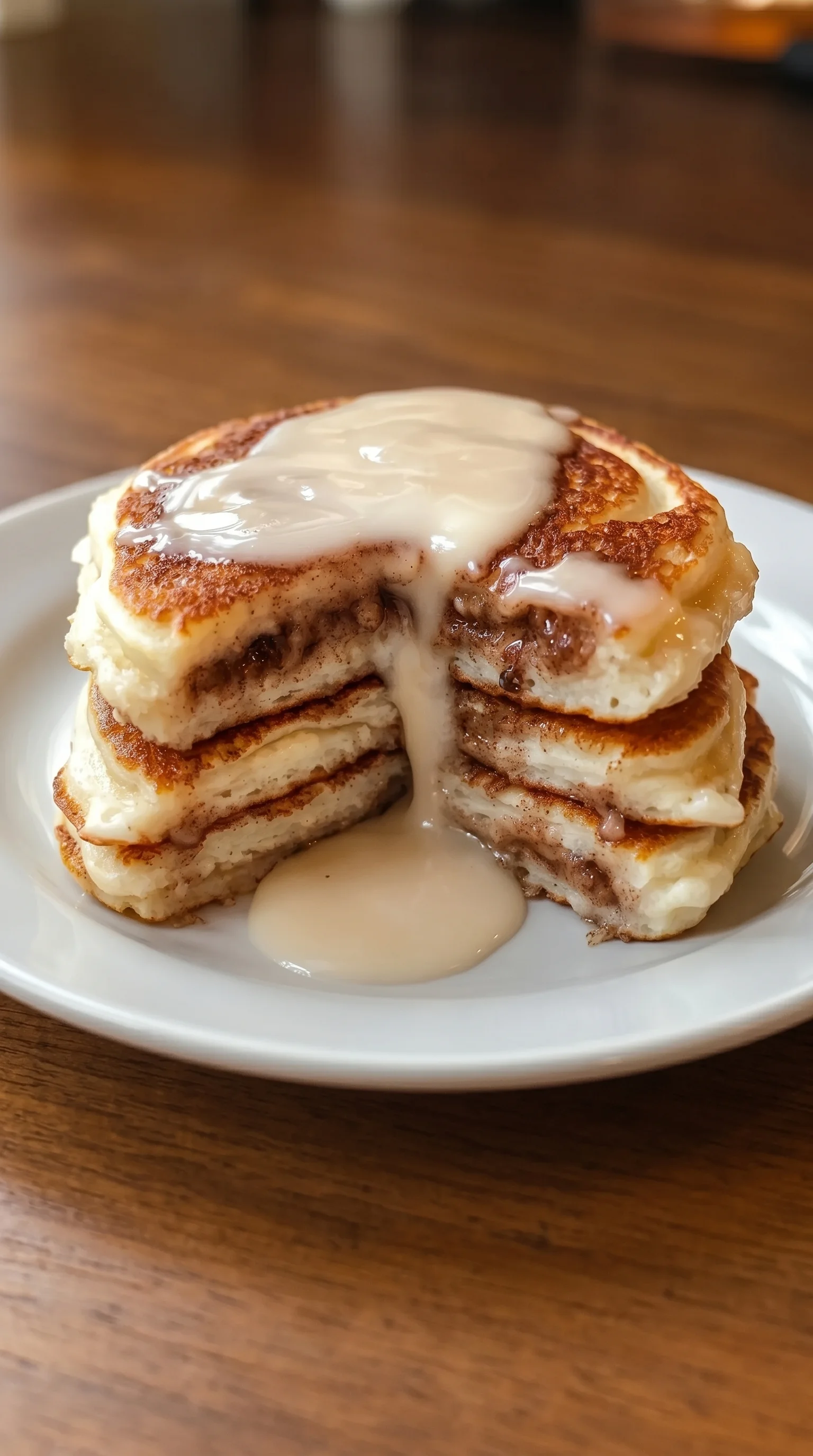 A stack of Zimtschnecken-Pfannkuchen.