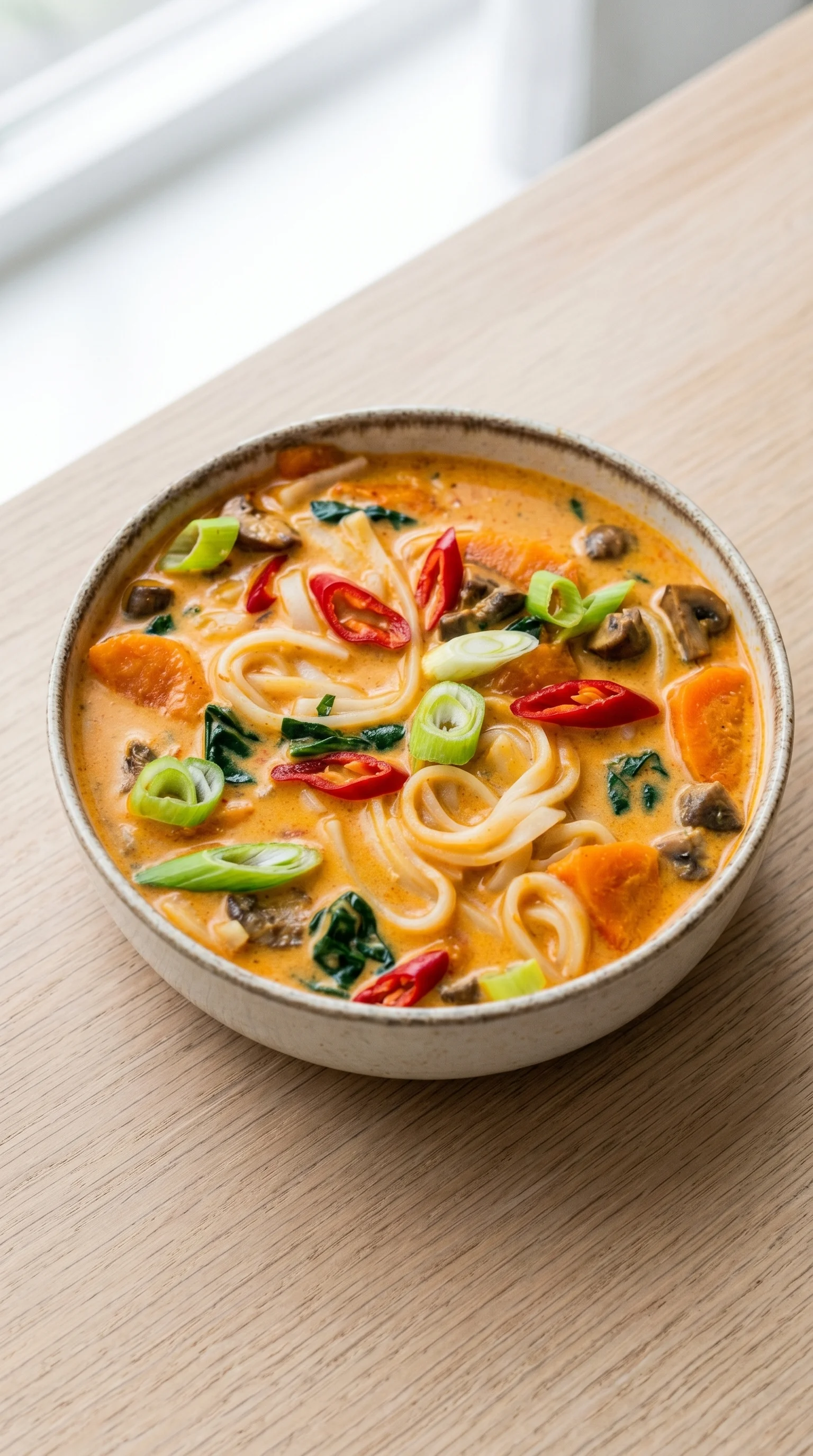 A bowl of soup with noodles and vegetables.