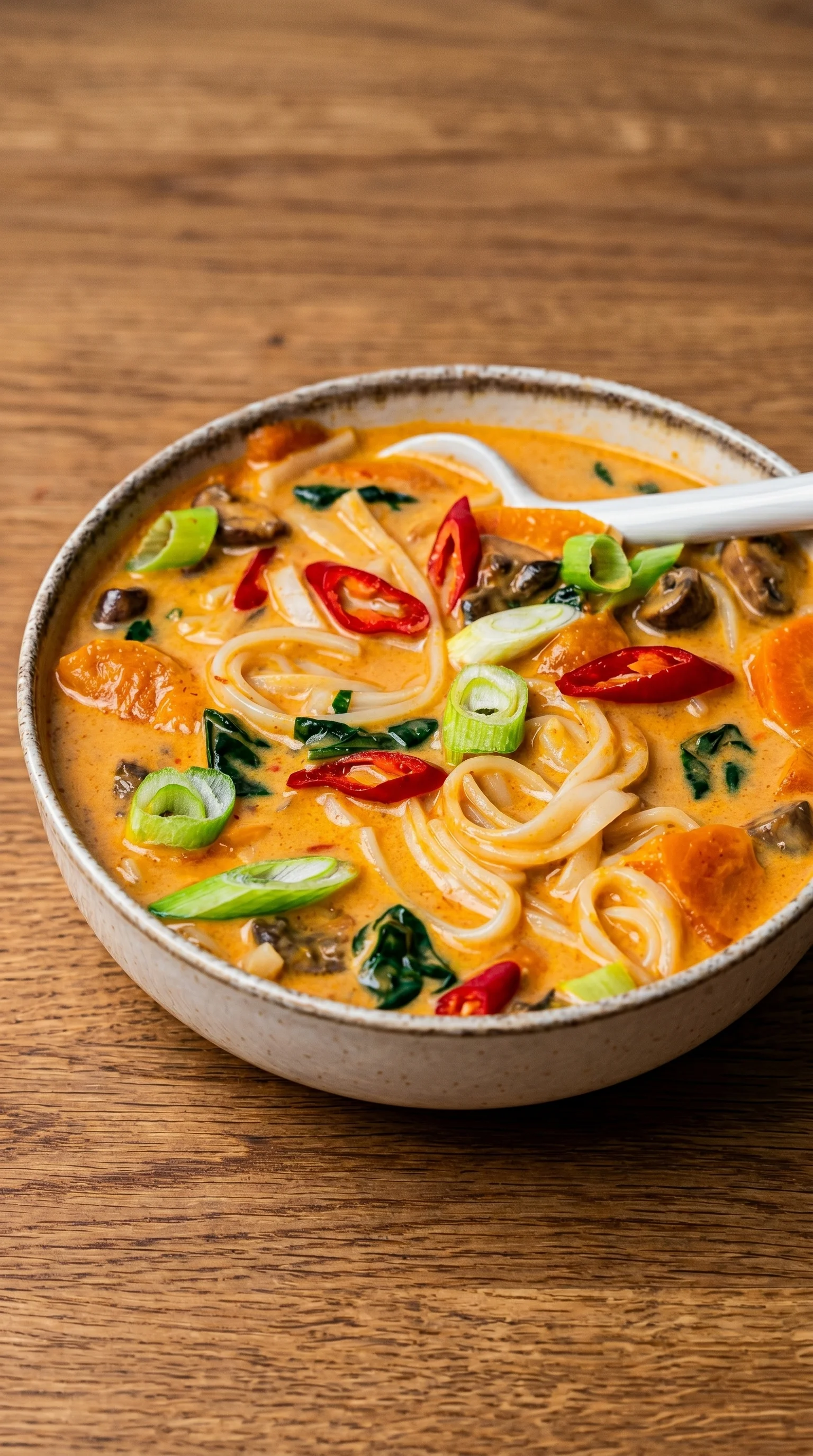 A bowl of soup with noodles and vegetables.