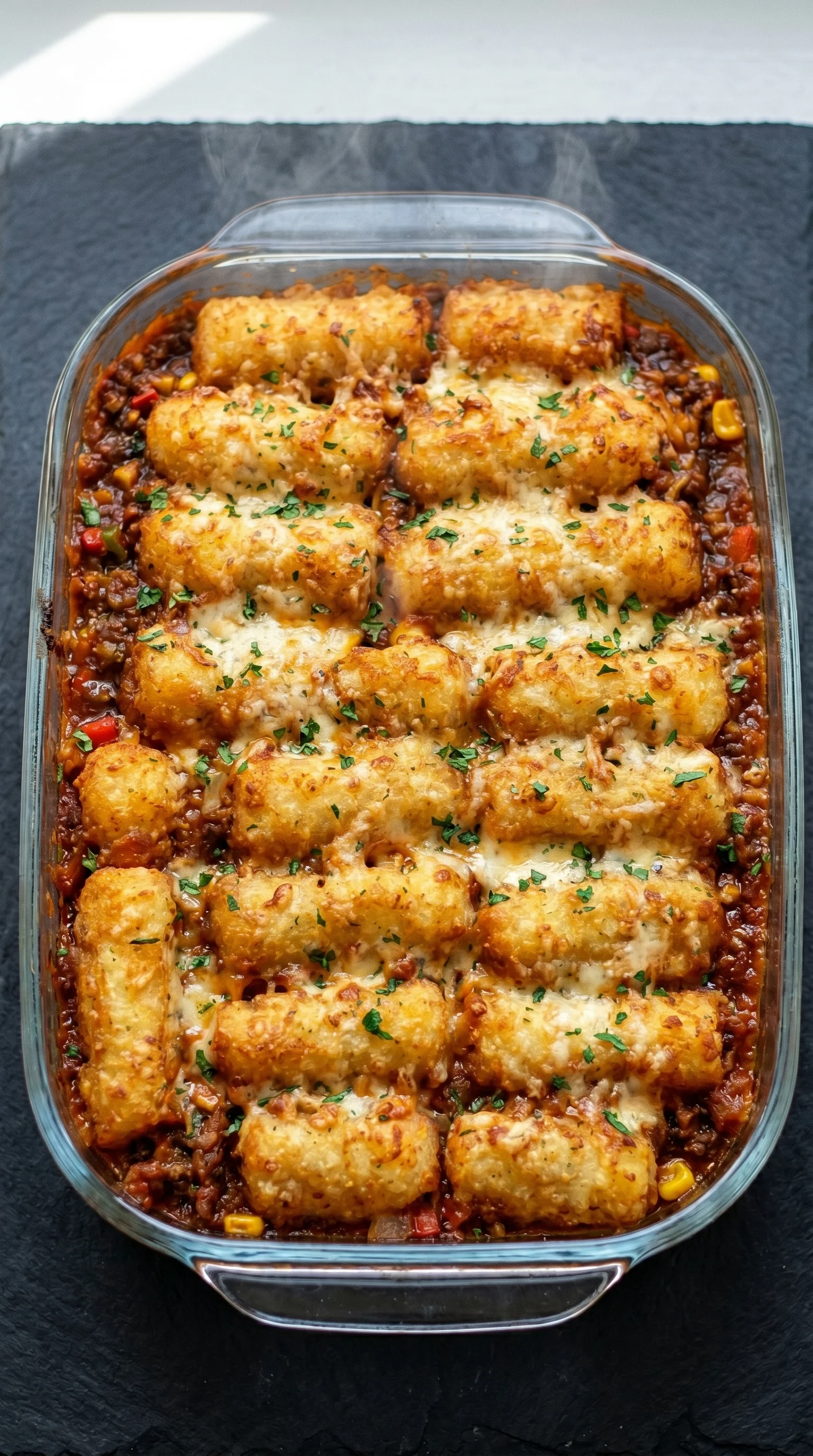 A dish of food with the word Kroketten-Hack-Auflauf on it.