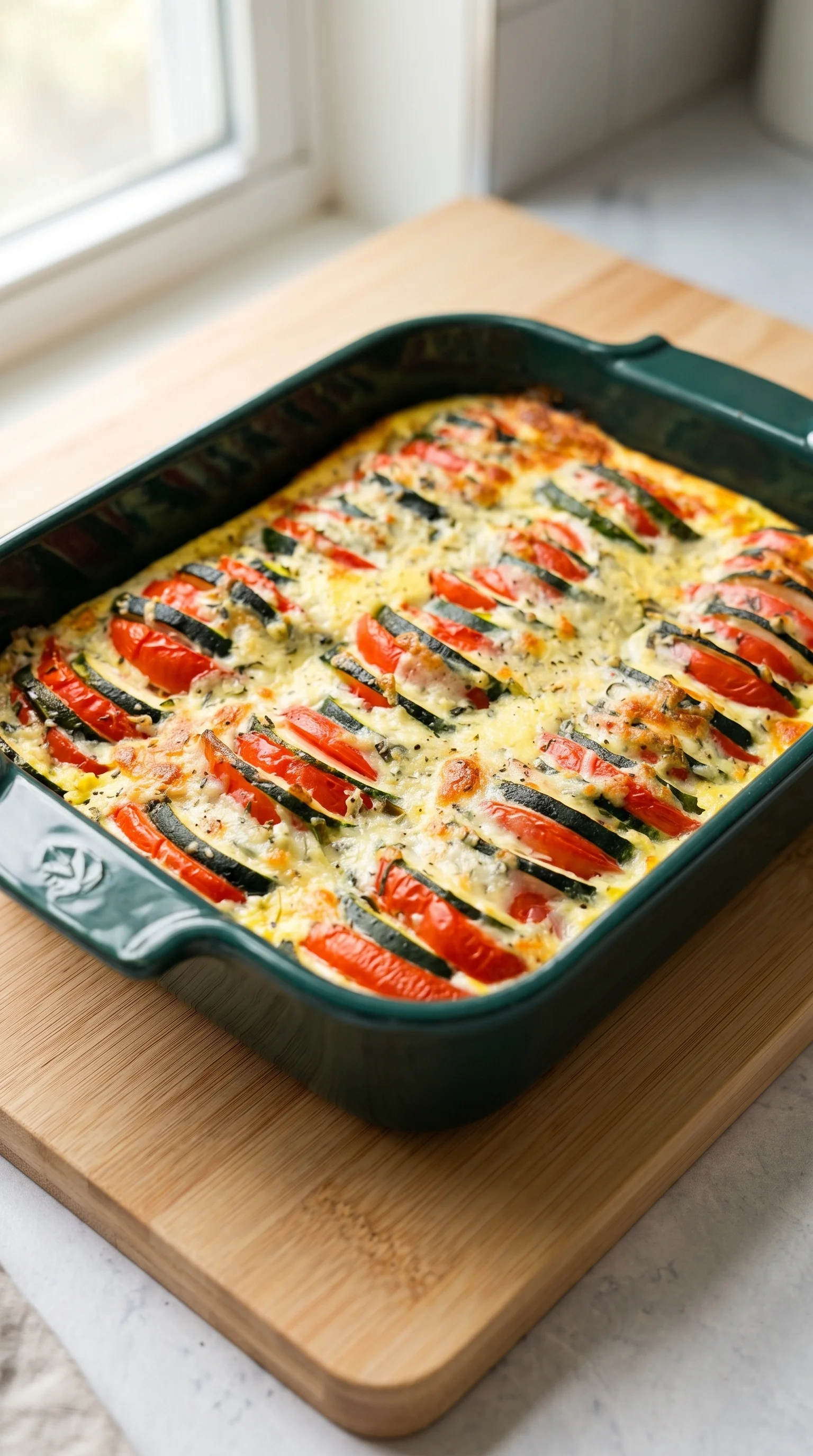 A dish made of zucchini and tomatoes.