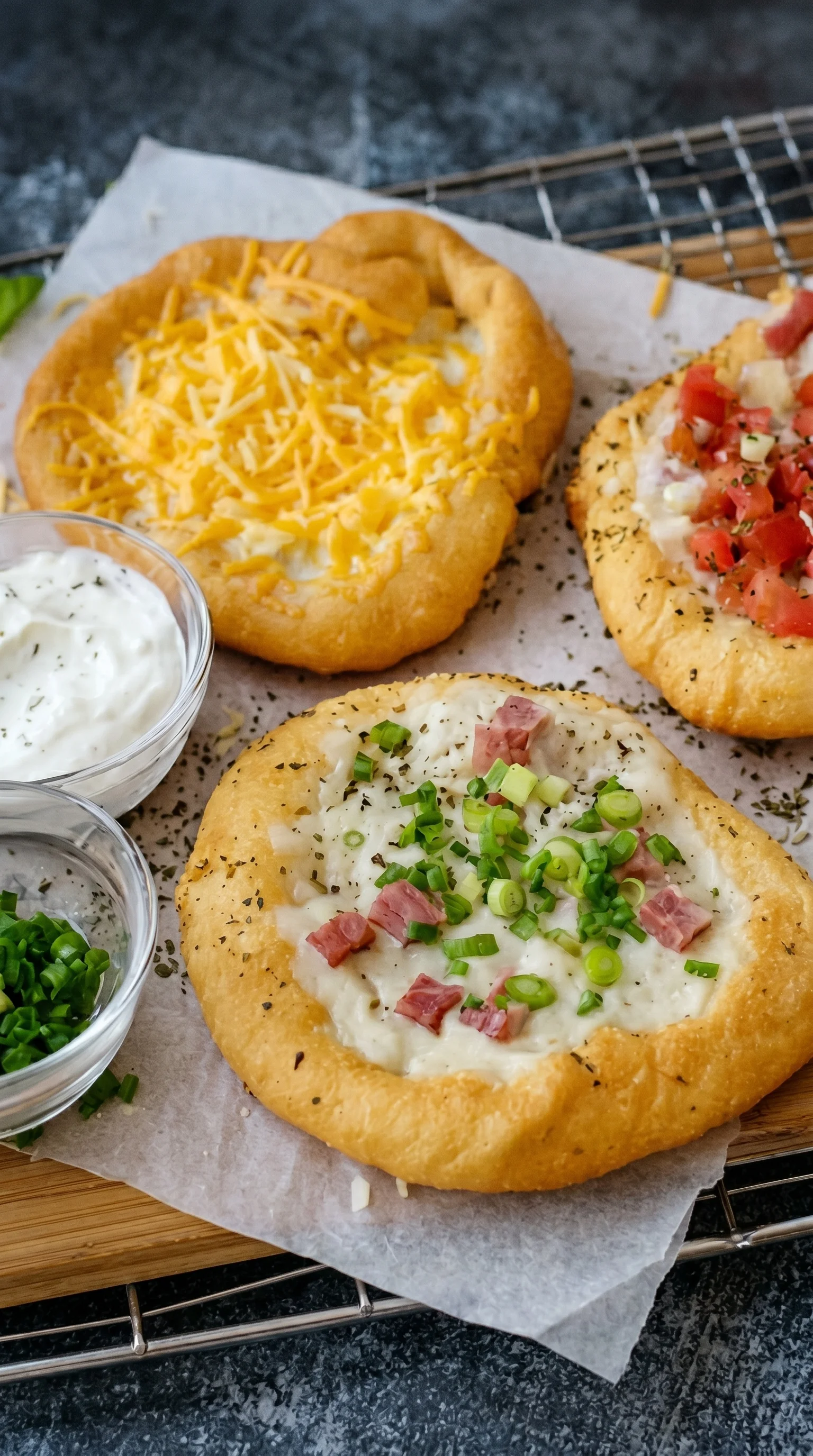 A plate of food with a bowl of sour cream.