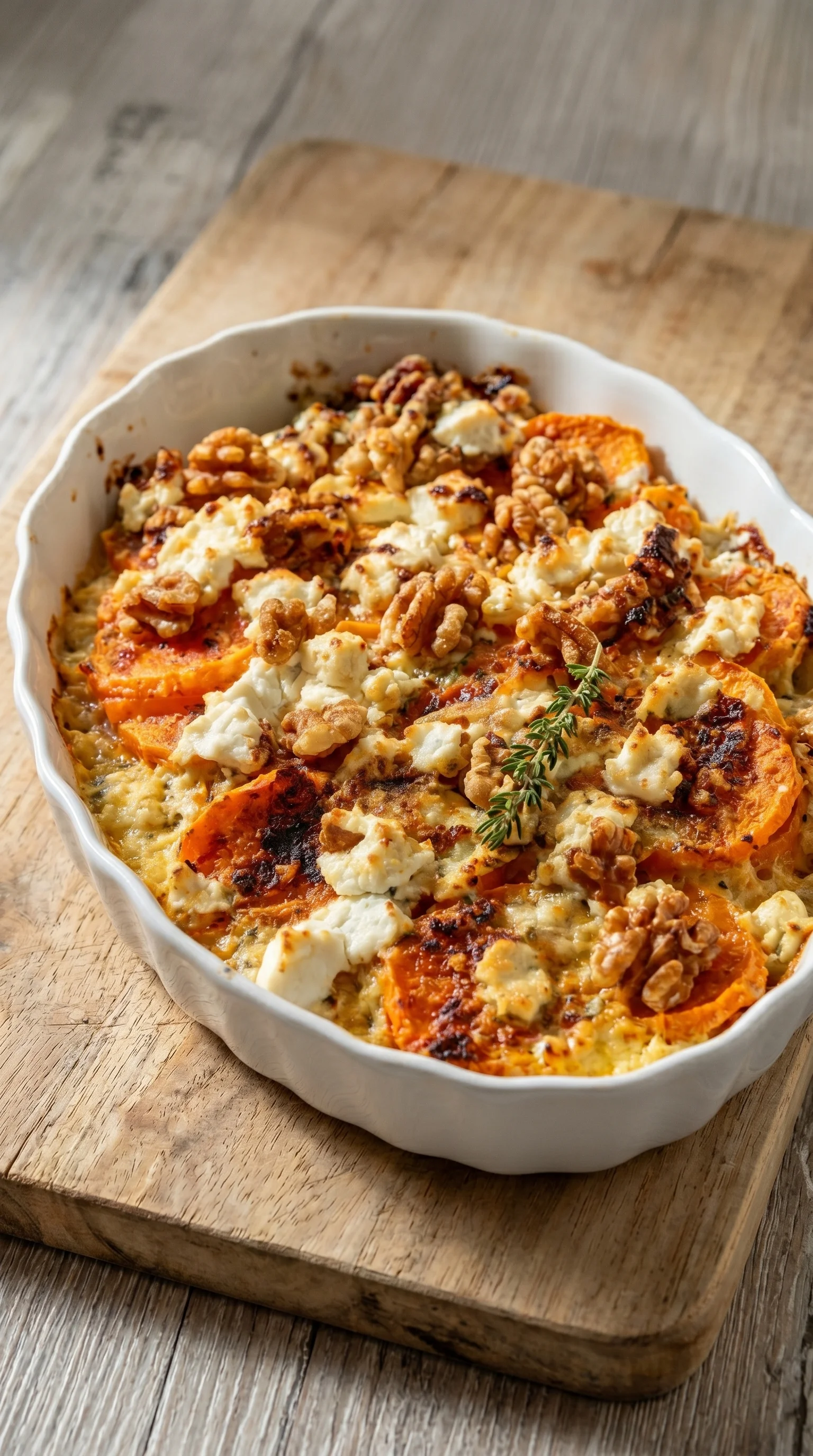 A white bowl filled with a delicious dessert.