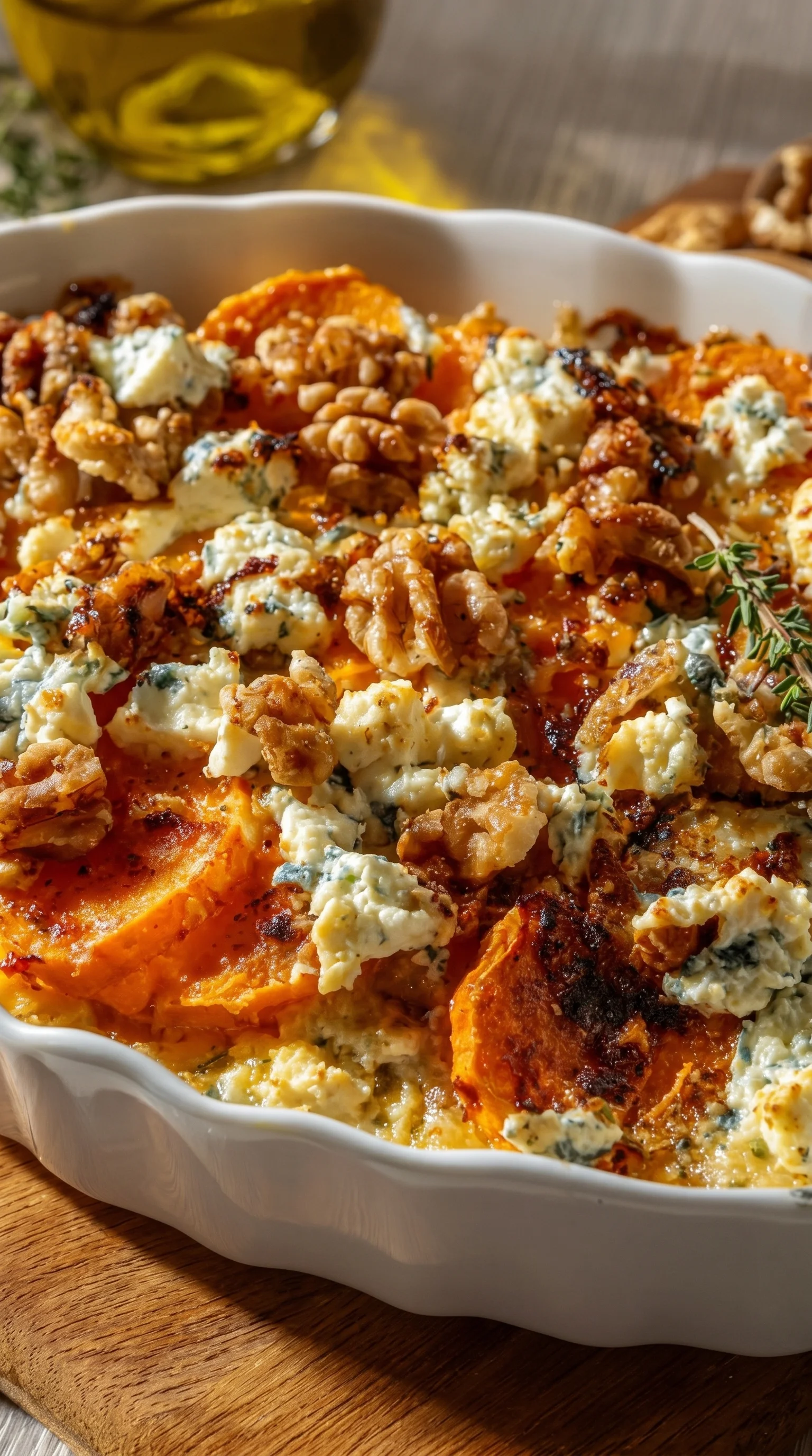 A dish of food with a feta cheese topping.