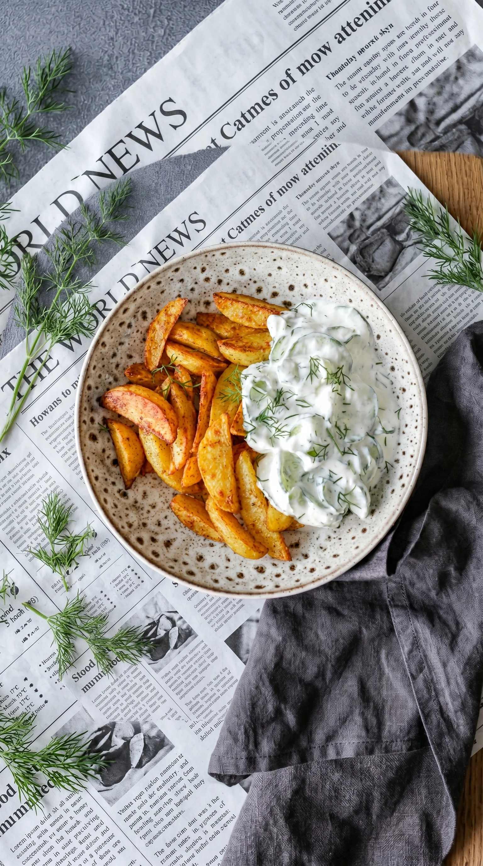 A plate of fries with dip.