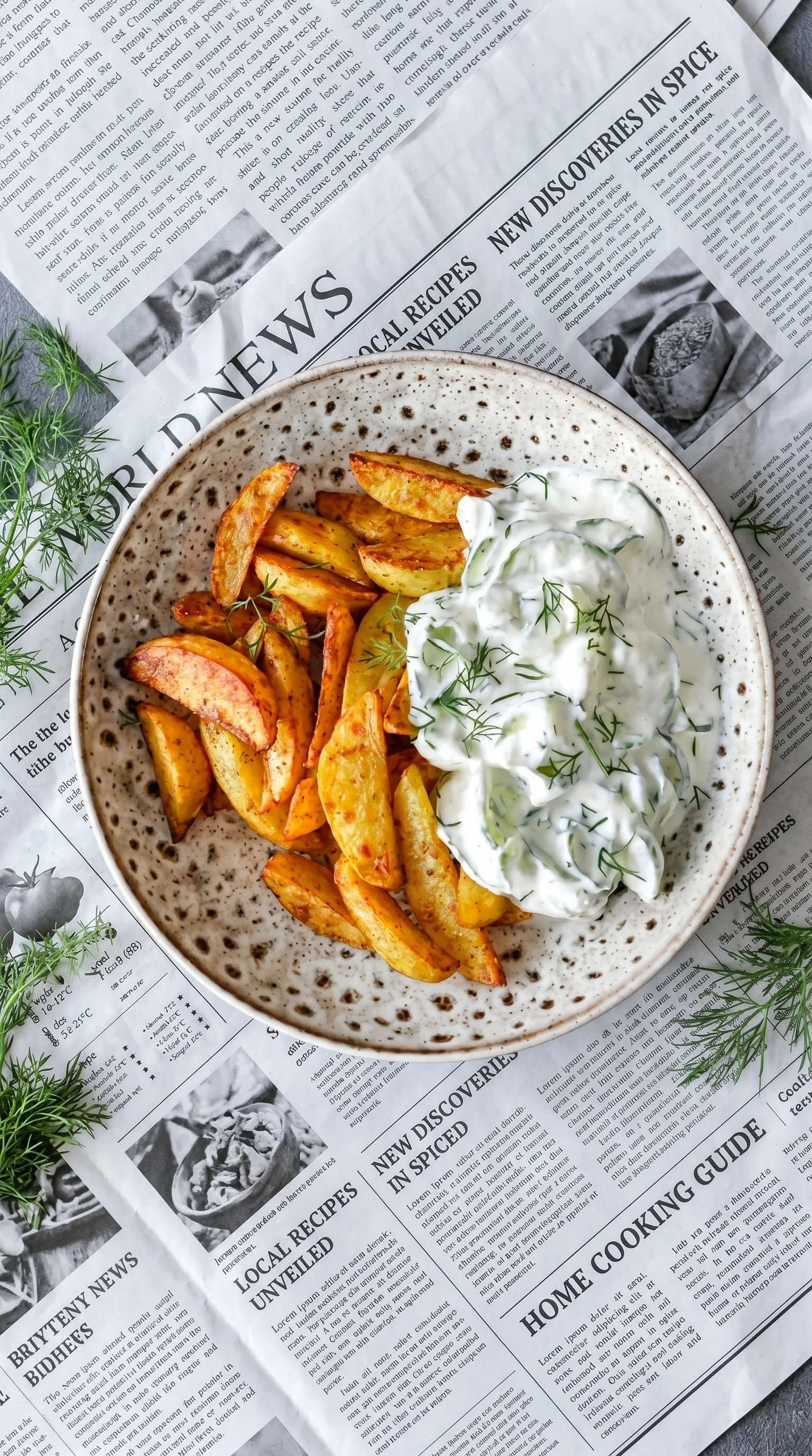 A bowl of fries with a dollop of sour cream.