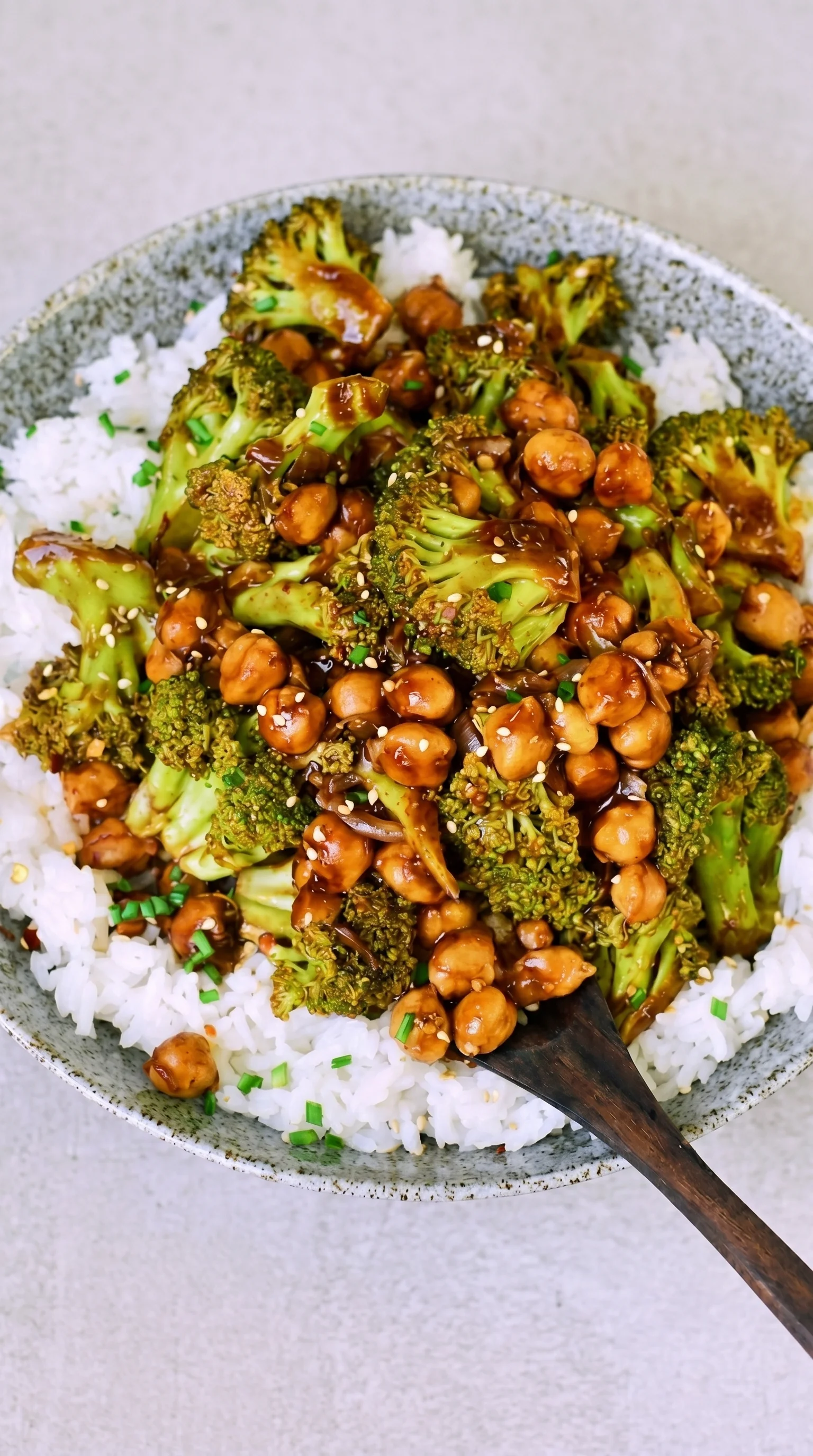 A bowl of broccoli and rice.