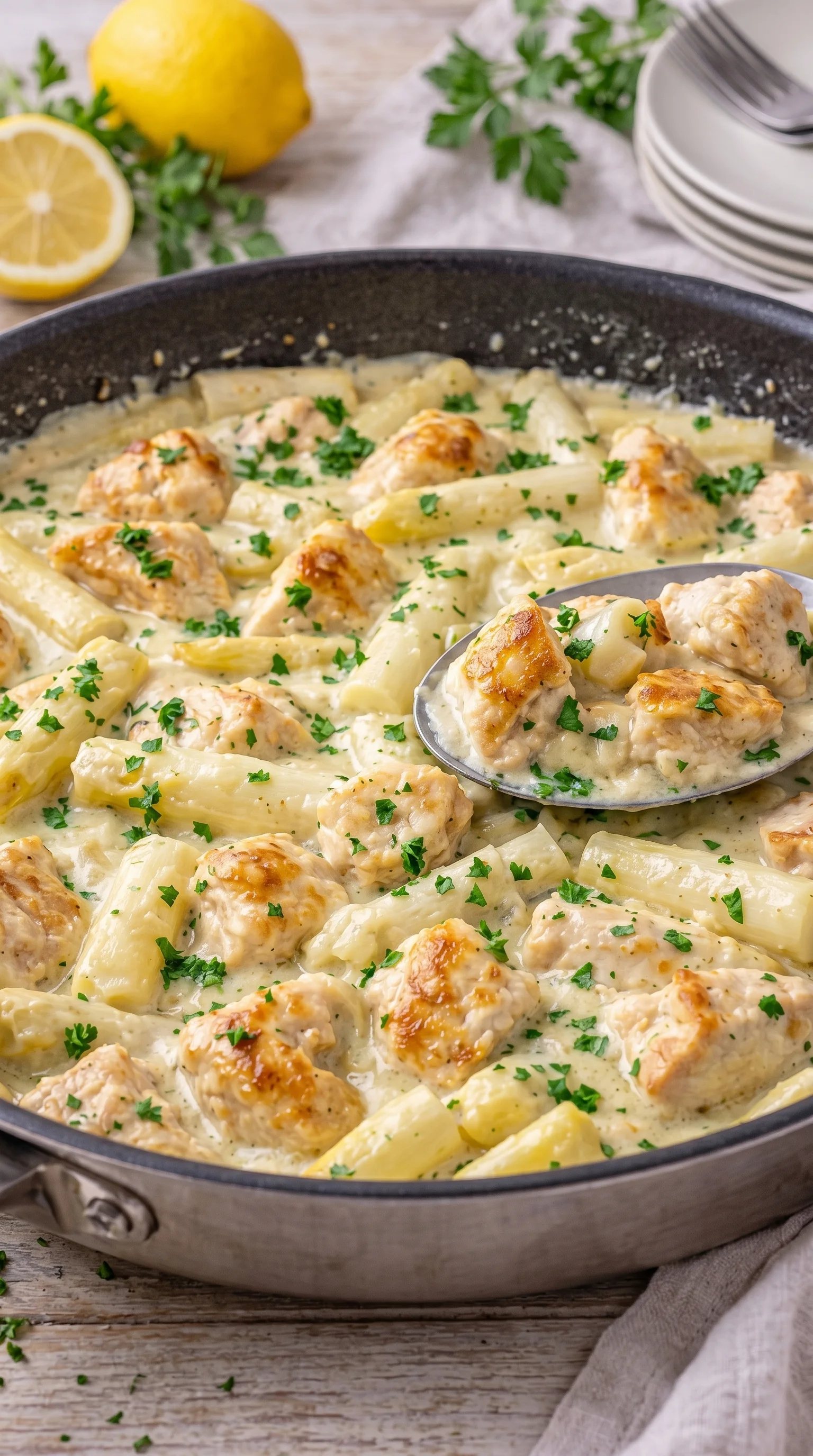 A bowl of pasta with chicken and cheese.