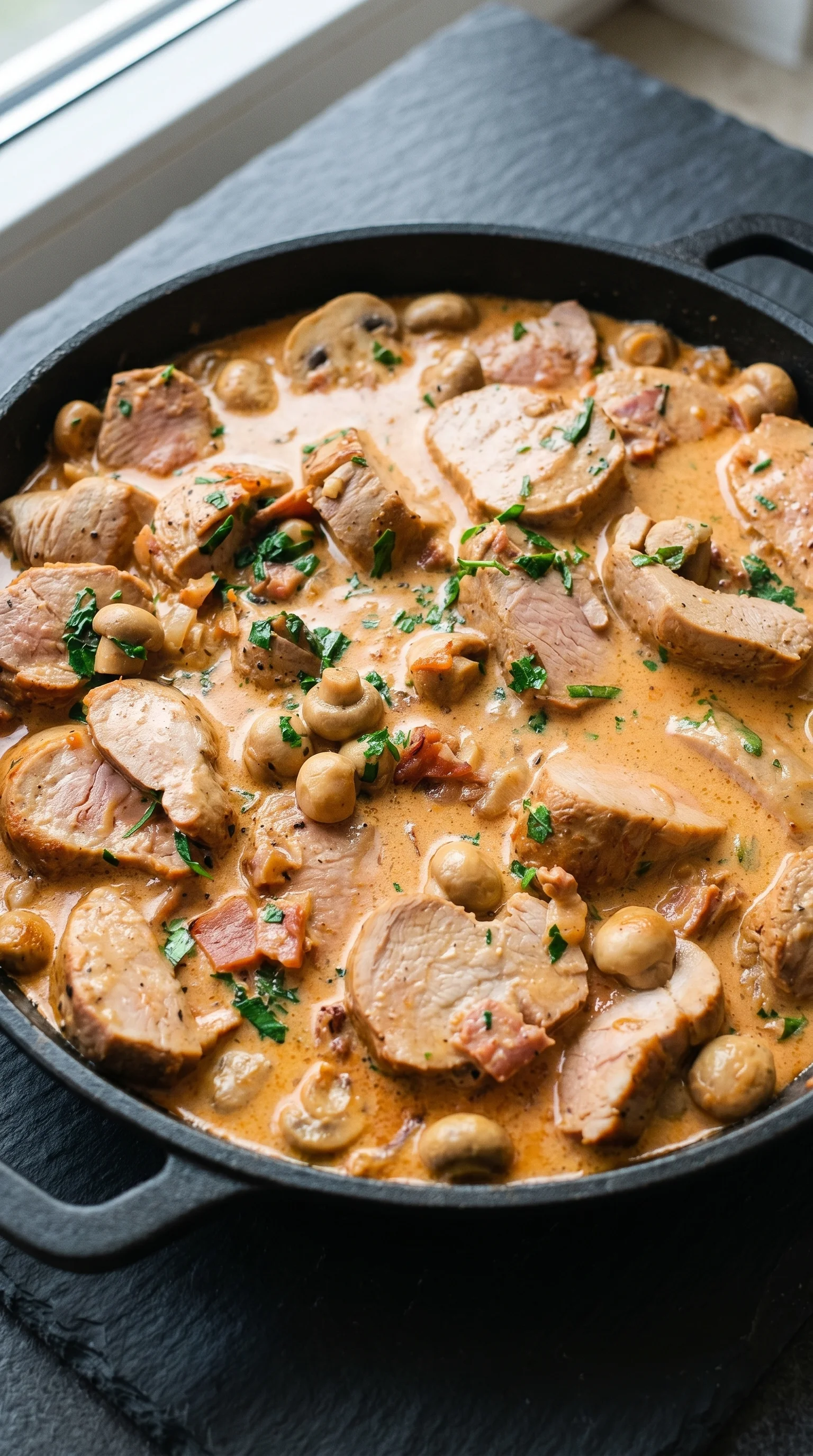 A dish of meat and vegetables.
