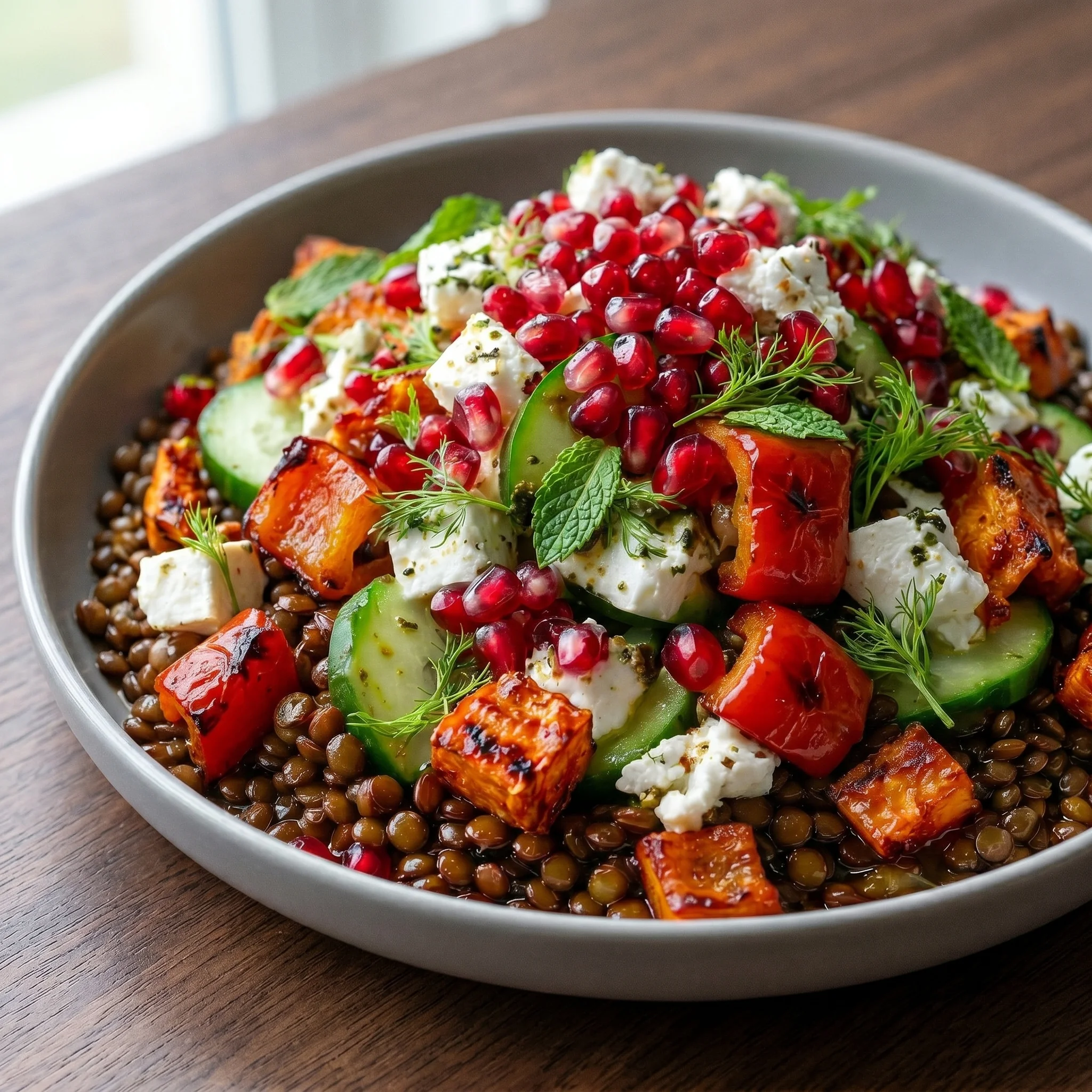 A bowl of food with a variety of vegetables and fruits.
