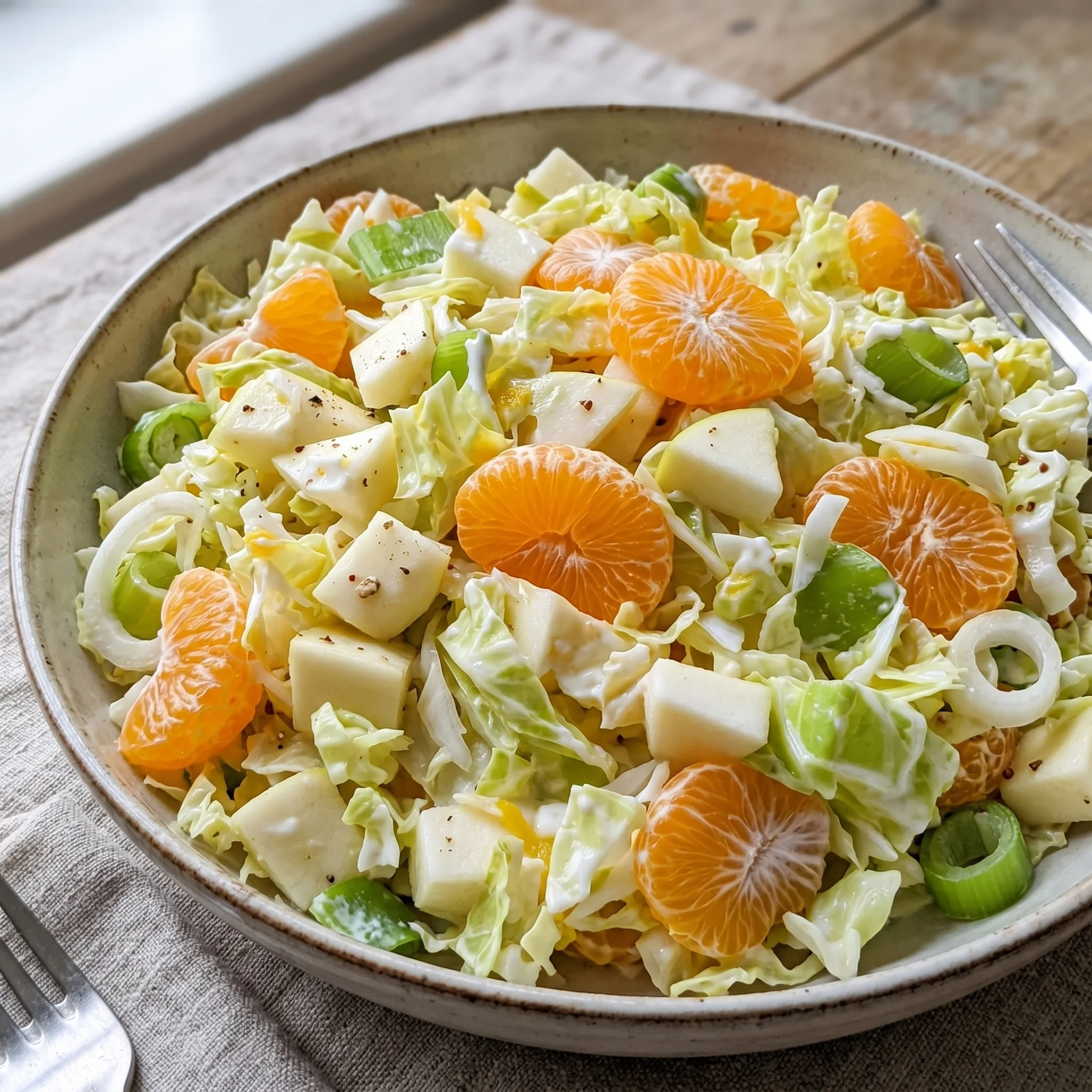 A bowl of salad with lettuce, oranges, and cheese.