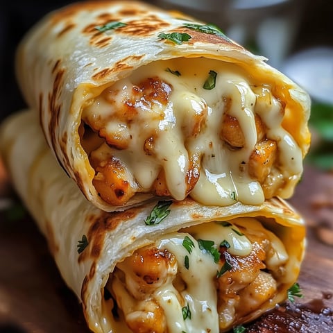 Ein Sandwich mit Käse und Chicken auf einem Tisch.