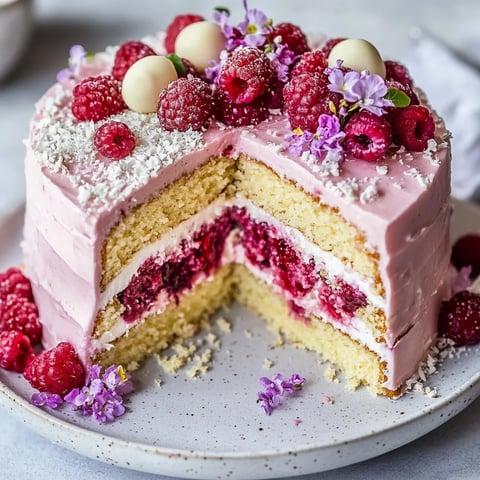 Ein Stück Kuchen mit Raspberry-Füllung und Schokoladenschokolade auf einem Teller.