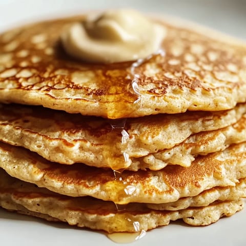 Eine Platte mit Pancakes, die mit Butter und Zucker bestrichen sind.