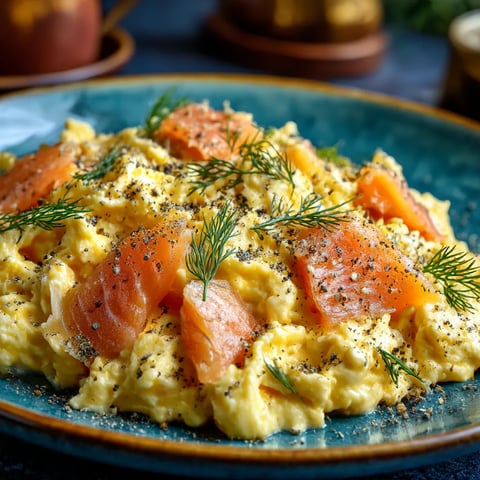 Ein Plate mit gegrilltem Salmon und gegrillten Eiern.